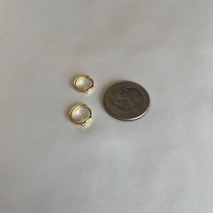 Everyday Boho Ear Huggies, 14kt Gold Vermeil, .925 Sterling Silver, Hypoallergenic, For Sensitive Ears, Minimalist Jewelry, Trinity balls image 7
