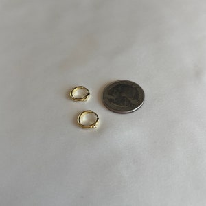 Everyday Boho Ear Huggies, 14kt Gold Vermeil, .925 Sterling Silver, Hypoallergenic, For Sensitive Ears, Minimalist Jewelry, Trinity balls image 6