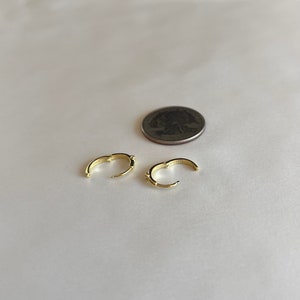 Everyday Boho Ear Huggies, 14kt Gold Vermeil, .925 Sterling Silver, Hypoallergenic, For Sensitive Ears, Minimalist Jewelry, Trinity balls image 10
