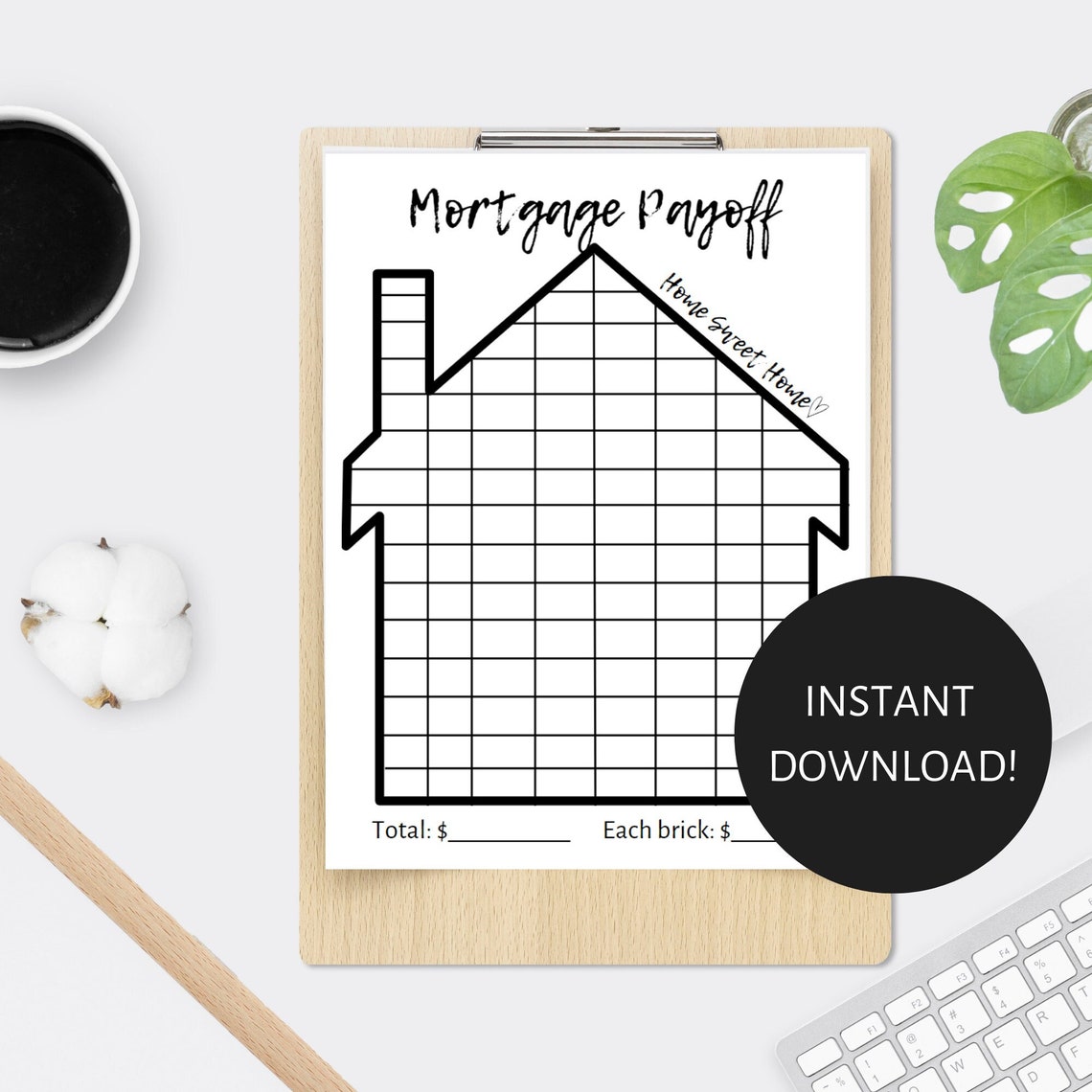 Mortgage Payoff Tracker Instant Download Printable Debt - Etsy