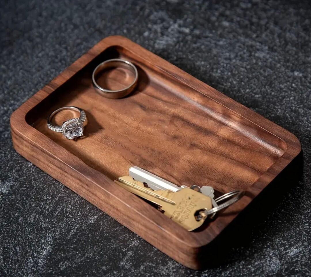 Ring Dish Tray, Ring Dish Holder, Wood Ring Dish Tray, Wood Ring Dish