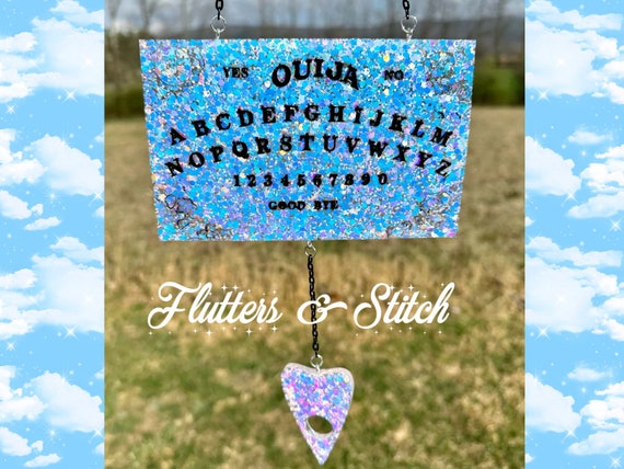 Mini Glitter Ouija Board Set ~ Holographic Sparkle Spirit Board ~ Pastel Goth Decor