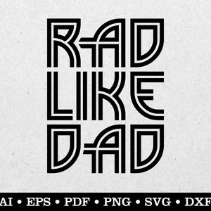 Rad Like Dad svg, Best Dad svg, Vatertagssvg, Cooler Papa svg, Awesome Dad svg, Digitaler Download