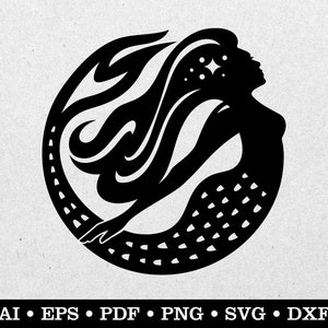 Mermaid svg, Mermaid Tail svg, Mermaid Clipart, ai eps pdf svg png dxf