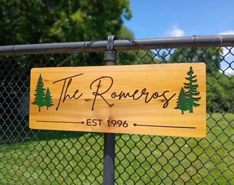 Custom Solid Cedar Outdoor Sign
