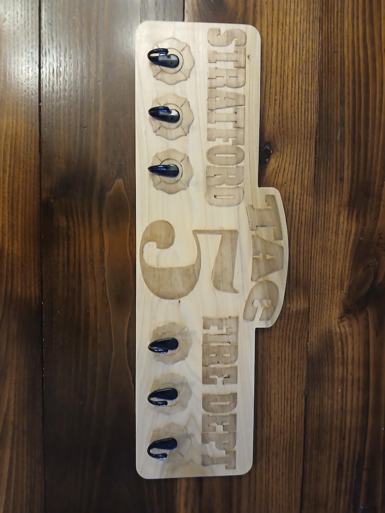 Custom Fire Department Coat Rack, Key Rack, Radio Strap Rack, Bell Cap ...