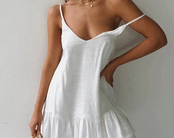 sexy linen dress