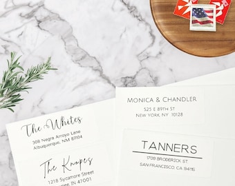 Custom Return Address Labels: Personalized Calligraphy Mailing Label Roll