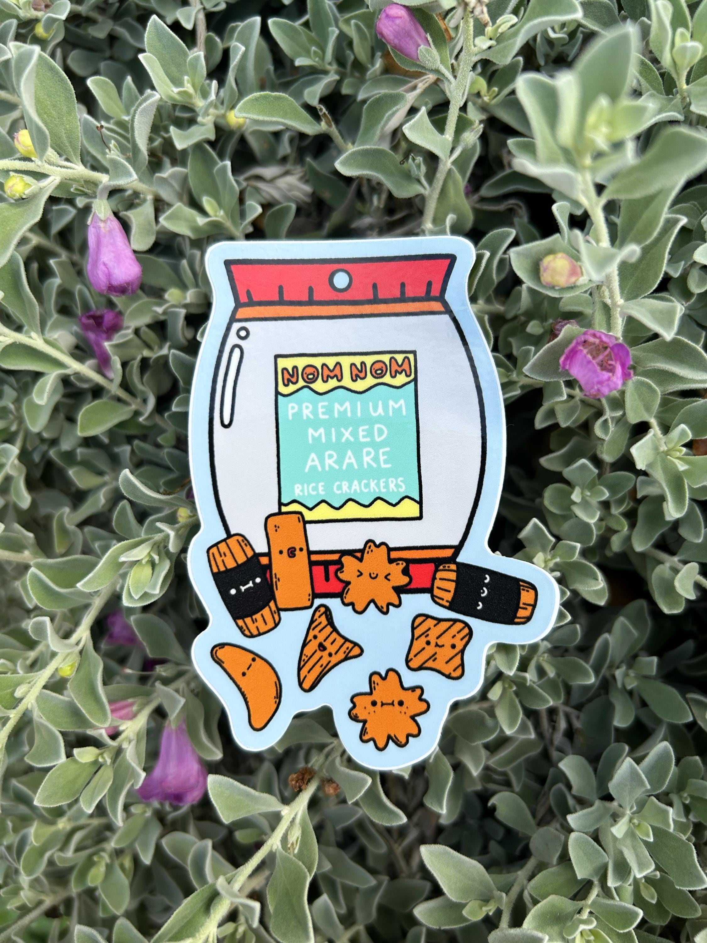 Arare Rice Crackers Cute Hawaii Food Glossy Waterproof Vinyl Sticker ...
