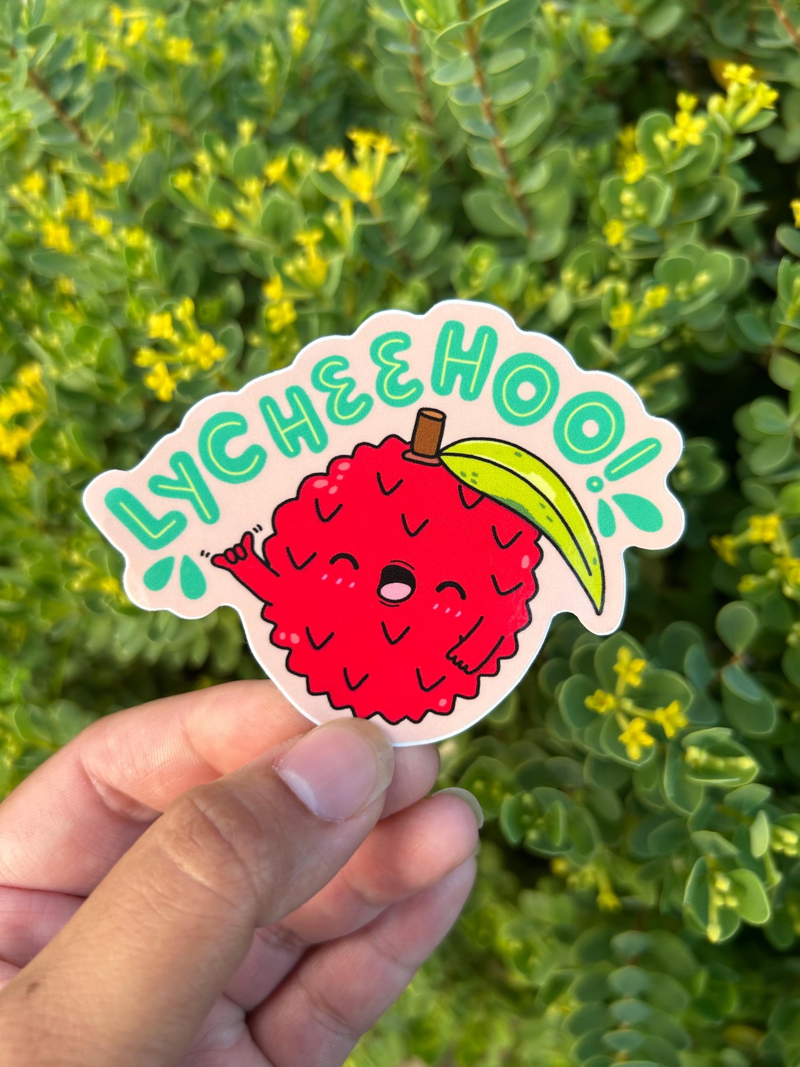 Lycheehoo! Cute Hawaii Lychee Food Waterproof Glossy Vinyl Sticker ...