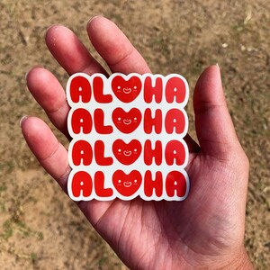 Aloha Hawaii Waterproof Glossy Vinyl Sticker