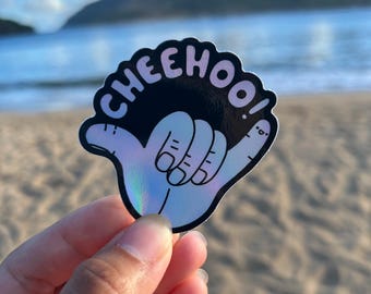 Cheehoo Shaka Cute Hawaii Waterproof Holographic Vinyl Sticker-Hawaii Vinyl Stickers