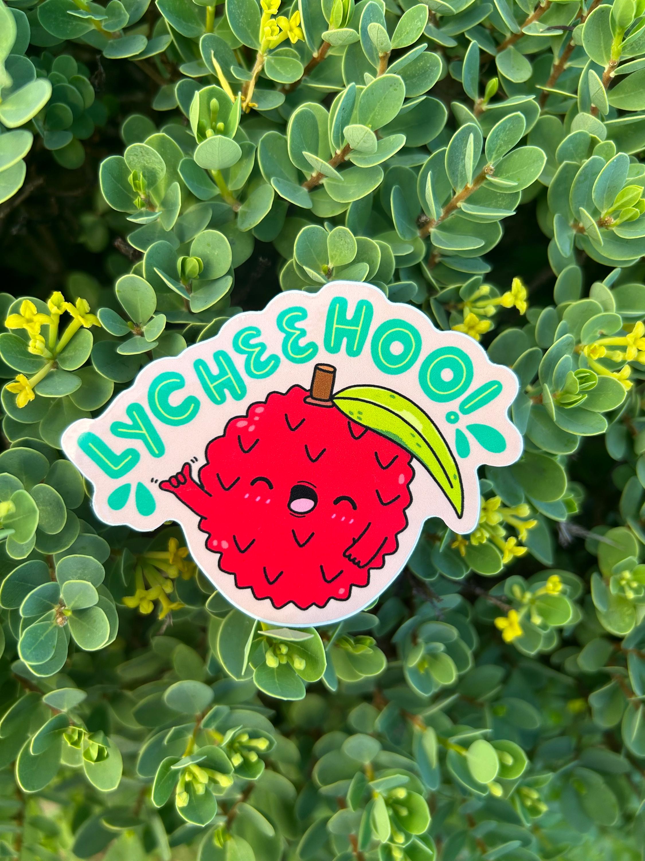 Lycheehoo! Cute Hawaii Lychee Food Waterproof Glossy Vinyl Sticker ...