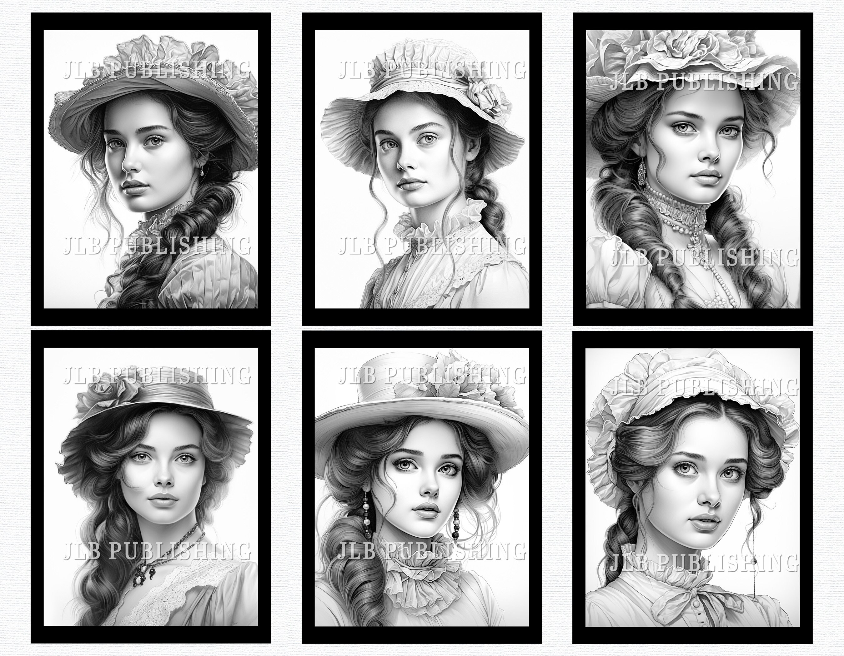 40 Southern Belle Coloring Pages Adult Coloring Book Download Printable ...