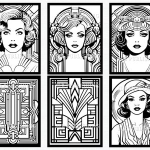 40 World of Art Deco Coloring Pages | Adult Coloring Book Download ...
