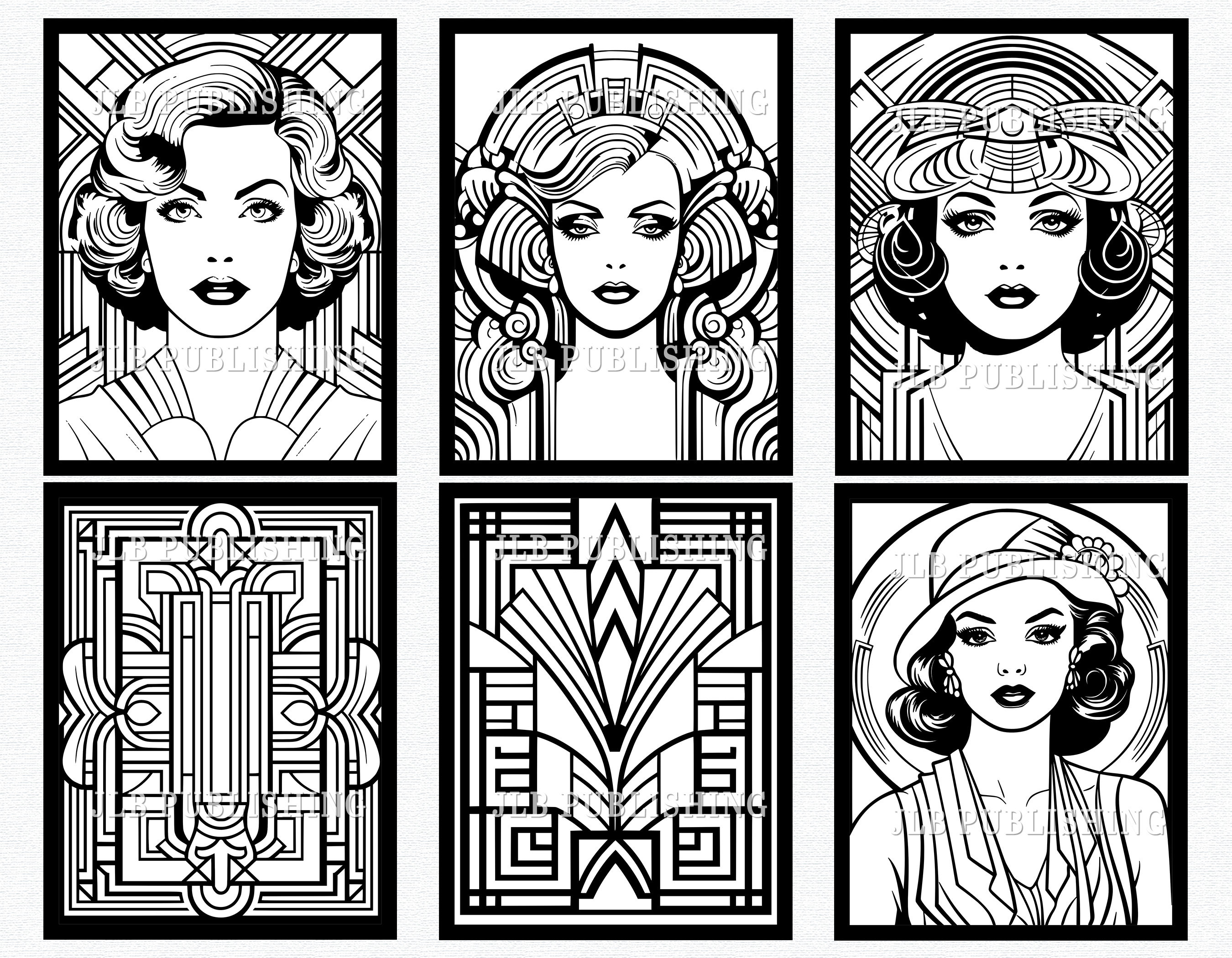 40 World of Art Deco Coloring Pages - Il Fullxfull.5326784803 4nim 