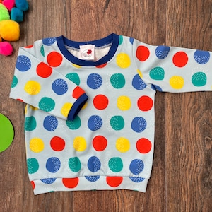Kids t-shirt, polka dot print baby top, long sleeve, short sleeve toddler pullover,