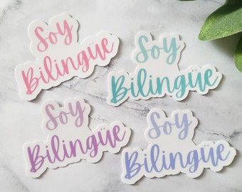 Soy Bilingue Sticker | Waterproof Laptop Decal, Latinx Pride