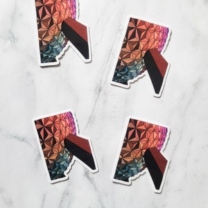 Epcot Sticker | Spaceship Earth | Park Sticker | Epcot ball Sticker |  Epcot Sunset | Laptop Decal | Planner Sticker | Disney Inspired |