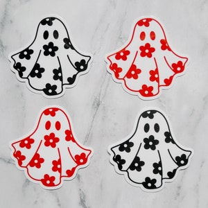 Daisy Ghost Sticker | Halloween Decal | Spooky Season | Laptop Sticker | Planner Decal | Cute Halloween | Ghost Daisy | Floral
