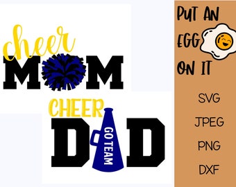 Cheer Mom/Dad DXF, PNG, SVG files cheer shirts