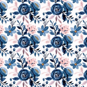 Blue Floral Water Soluble Clay Transfer Paper #F11, Spring Clay Transfer Paper, Summer Transfer Paper, Transfer Paper for Clay Earrings