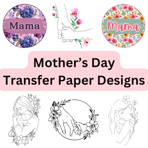 Mother’s Day Water Soluble Clay Transfer Paper, Mama Clay Transfer Paper, Mom Transfer Paper, Mother Transfer Paper for Clay Earrings