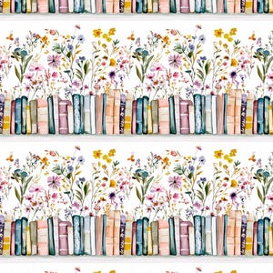 Blumen Bücherregal Clay Transfer Papier #Book9, Frühling Boho Bücher Ohrring Muster, wasserlösliche Transferpapier für Polymer Clay Ohrringe