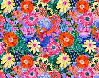 Bold Boho Florals Clay Transfer Paper #BO1, Colorful Boho Pattern for Summer Earrings, Water Soluble Transfer Paper for Polymer Clay Earring