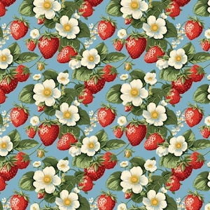 Erdbeere Transferpapier #Fr1, Vintage Obst Muster für Summer Clay Ohrringe, wasserlösliches Transferpapier für Polymer Clay Ohrringe