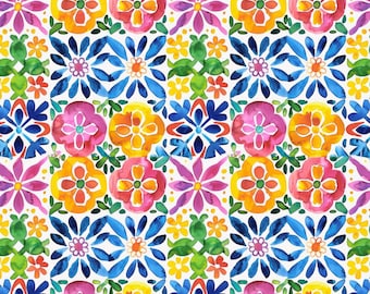 Mediterranean Tiles Clay Transfer Paper #MS6, Colorful Tile Pattern for Summer, Water Soluble Transfer Paper for Polymer Clay Earrings