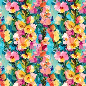 Abstract Floral Clay Transfer Paper #F93, Colorful Flower Pattern for Summer Earrings, Water Soluble Transfer Paper for Polymer Clay Earring