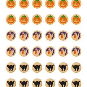 Halloween-koekje transferpapier voor polymeerklei #PILL3-5, in water oplosbare ontwerpen voor oorbellen, sieraden maken van klei, grote vellen van 8,5 x 11 inch afbeelding 2