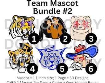 Preppy Sports Team Mascot Water Soluble Clay Transfer Paper C98, Football Clay Transfer Paper, Transfer Paper Clay Earrings, Team Bundle #2