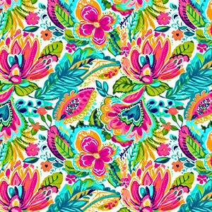 Preppy Florals Clay Transfer Papier #F106, buntes Blumen Muster für Sommer Ohrringe, wasserlösliches Transferpapier für Polymer Clay Ohrringe