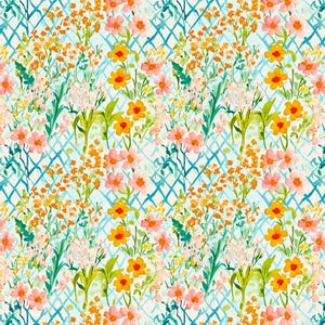 Wildflower Clay Transfer Paper #F107, Colorful Flower Pattern for Summer Earrings, Water Soluble Transfer Paper for Polymer Clay Earrings
