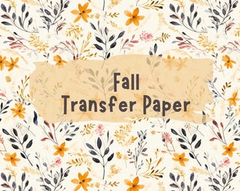 Herfst bloemenklei transferpapier #HF50, herfstbladerenpatroon voor Thanksgiving-oorbellen, wateroplosbare transfers voor polymeerklei-oorbellen