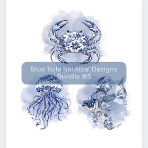 Nautical Clay Transfer Paper #BN15, Blue Toile Sea Life Designs for Beach Earrings, Water Soluble Transfer Paper for Polymer Clay Earrings