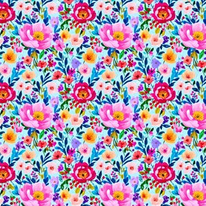 Colorful Florals Clay Transfer Paper #F109, Bright Flower Pattern for Summer Earring, Water Soluble Transfer Paper for Polymer Clay Earrings