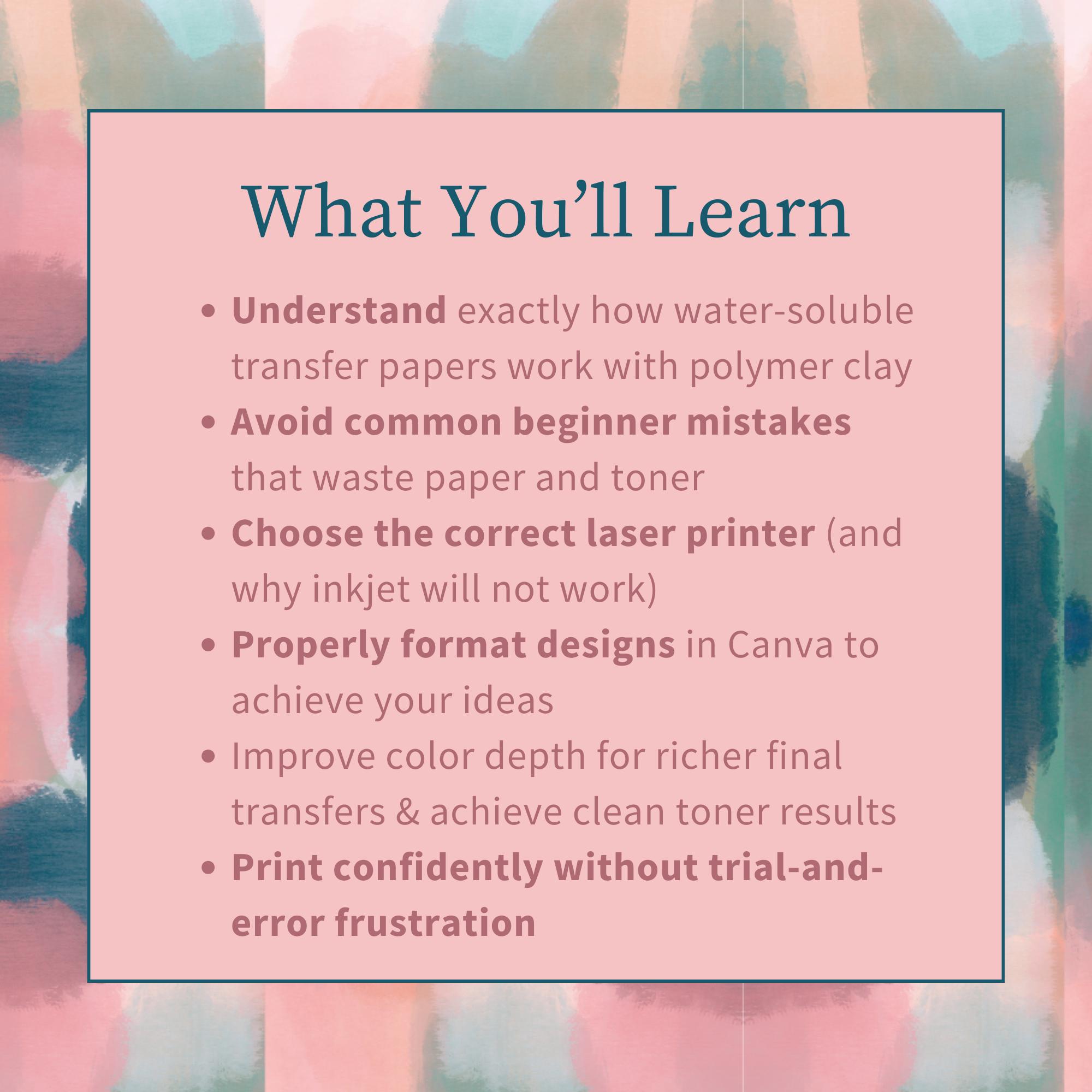 How to Make Water-soluble Transfer Papers for Polymer Clay, Step-by ...
