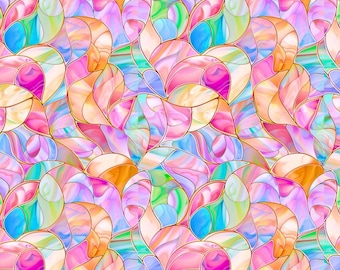 Stained Glass Clay Transfer Paper #SG1, Colorful Mosaic Transfer Paper Pattern, Water Soluble Transfer Paper for Polymer Clay Earrings