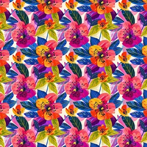 Tropical Florals Clay Transfer Paper #F116, Bold Flower Pattern for Summer Earrings, Water Soluble Transfer Paper for Polymer Clay Earrings