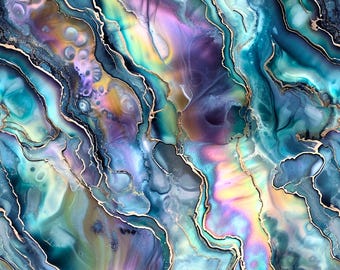 Abalone Shell Clay Transfer Paper #AS3, Seashell Pattern for Summer Beach Earrings, Water Soluble Transfer Paper for Polymer Clay Earrings
