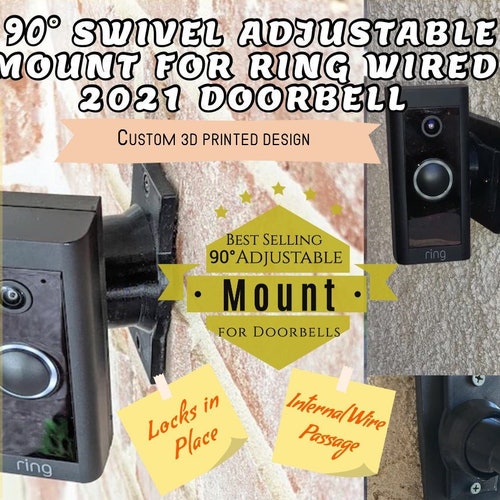 Ring Doorbell Wired 2021 90 Degree Swivel Mount Bracket Etsy Canada