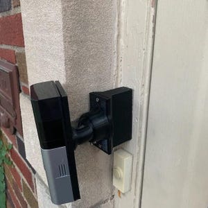 Vinyl Trim Adjustable Ring Doorbell Generation 1 or Gen 2 0-35 degree Swivel Mount Bracket Angle Narrow Adapter Trim 3/4in & wider w/ Pivot