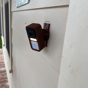 Adjustable Swivel Wyze Doorbell Mount / Bracket with both 0-35 degree horizontial and vertical tilt with Pass Through Wire Hidden Wire Nuts