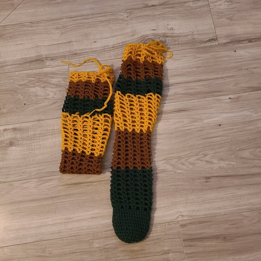Thigh Highs Web Socks Tri Colorsunflower - Etsy