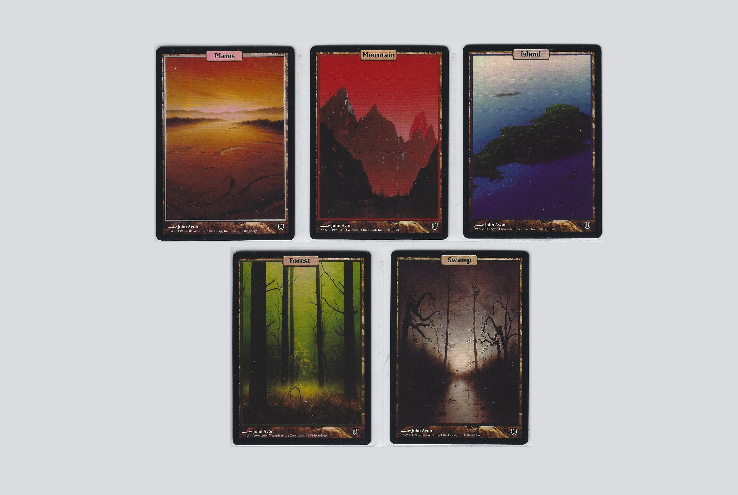 Basic lands FOIL trading card set 1 Etsy