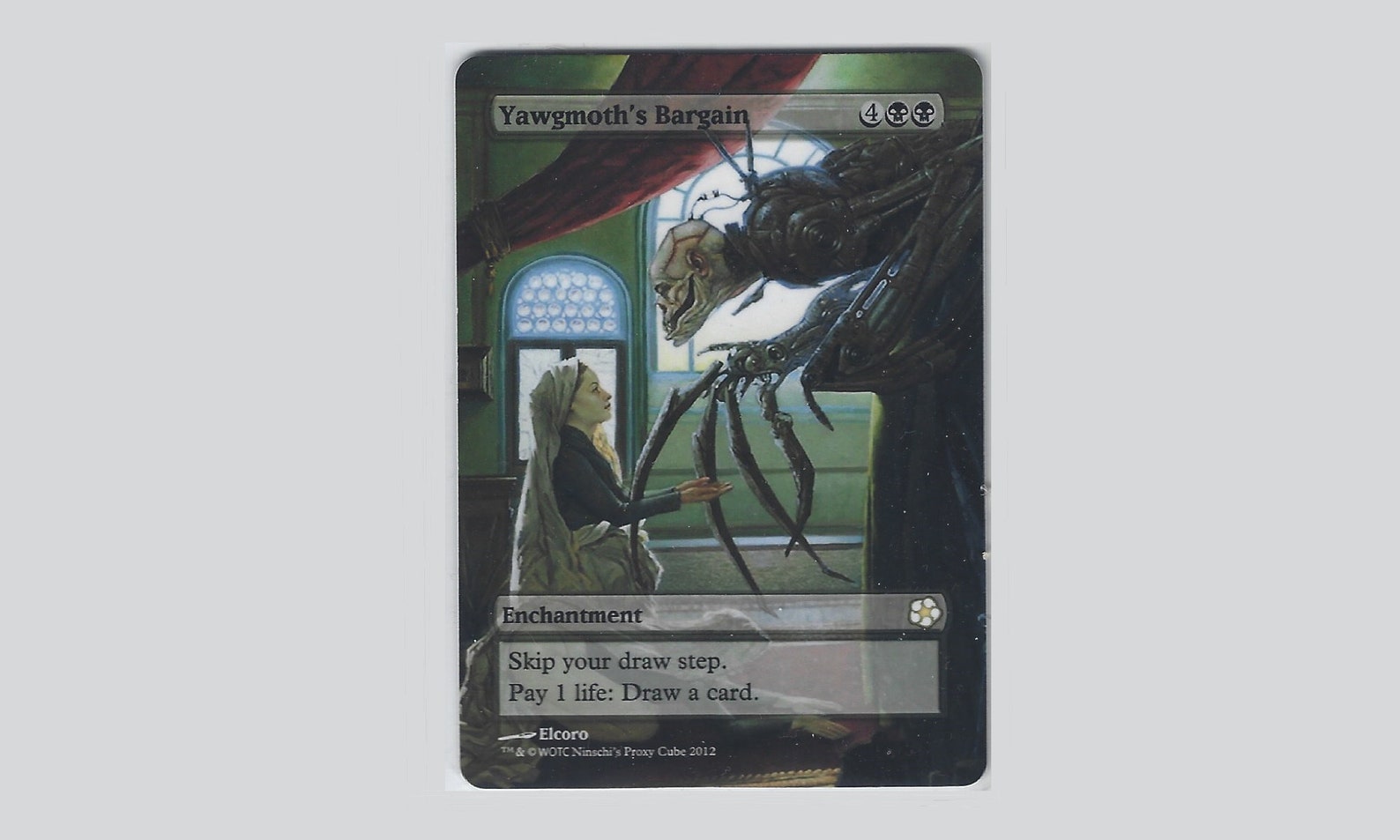 Yawgmoth's Bargain custom art card Etsy