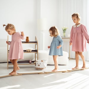 Montessori Balance Beam set for kids and toddlers, Balance Path, Gymnastic beam Balance Beam, Balance Board, Balance Beam Kids